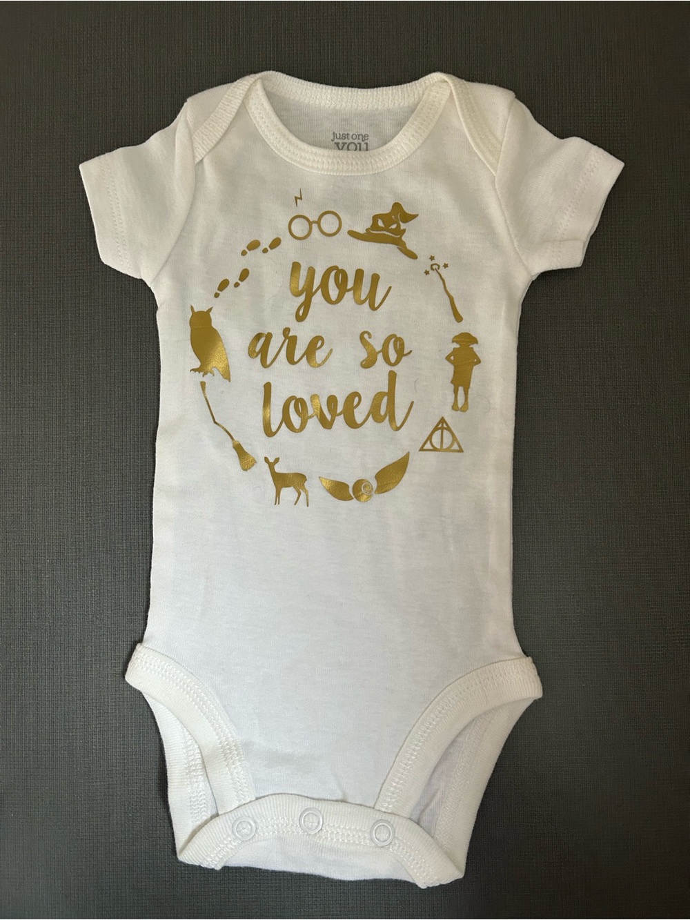 Newborn You Are So Loved Harry Potter Inspired Onesie - New and Unused